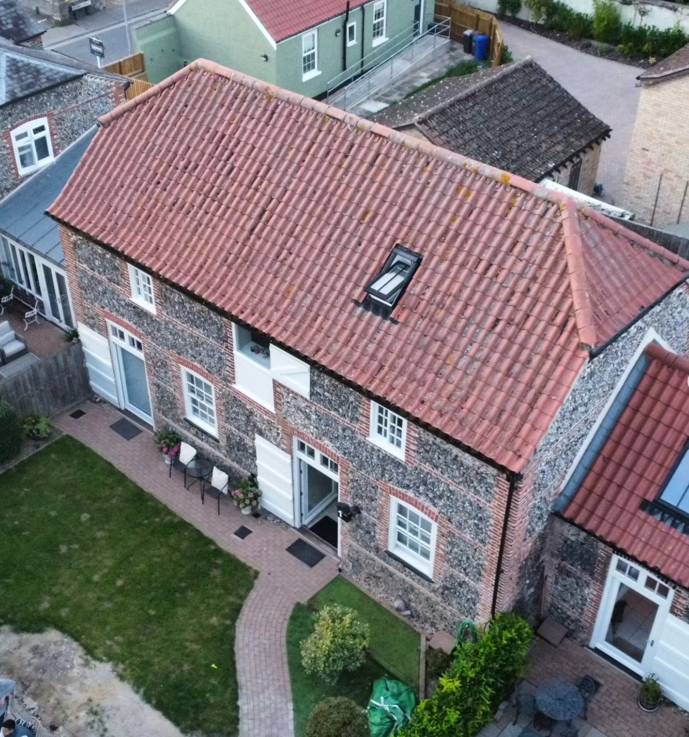 Aerial survey of a barn conversion, Newmarket